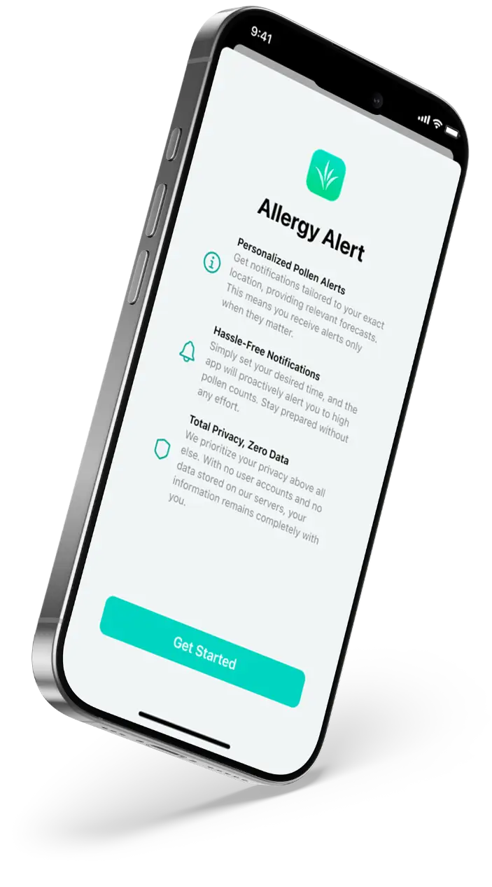 Pollen Heuschnupfen Pollen Allergie Vorhersage Feature-Liste der Allergy Alarm App